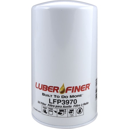 Luber-Finer Oil Filter, Od, 3.66 93Mm, Height, 6.86 174Mm, Id, 1-1/8-16 Un Thd LFP3970